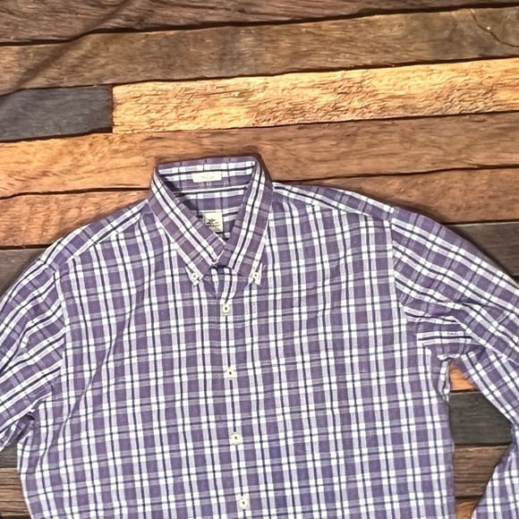 Peter Millar Purple Plaid Button Down Long Sleeve Dress Shirt - Picture 2 of 9